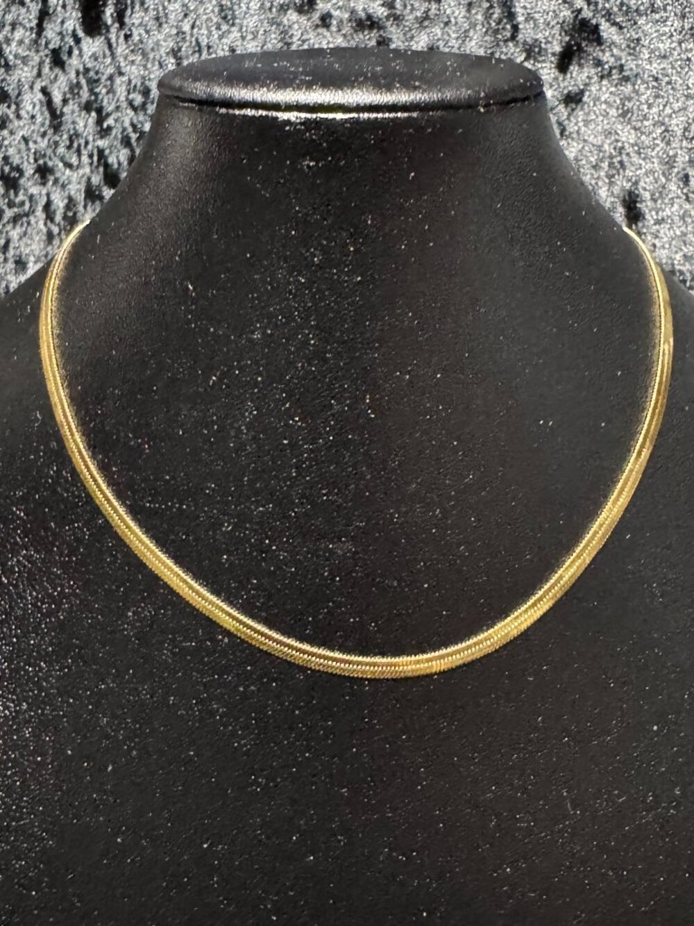 Herringbone Necklace 18K Gold-Plated, Serpentine 304 Stainless Steel Waterproof
